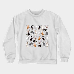 Kitty Cats Pattern Crewneck Sweatshirt